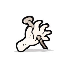 cartoon nail through hand