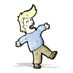 cartoon shocked man N17