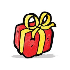 cartoon christmas present N15