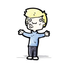 Cartoon Boy Whistling N2