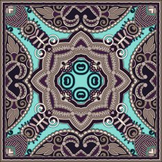 Traditional ornamental floral paisley bandanna You can use this N48