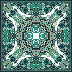 Traditional ornamental floral paisley bandanna You can use this N49