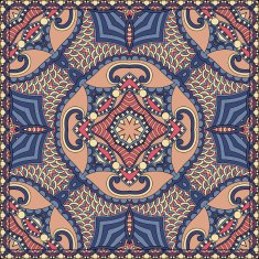 Traditional ornamental floral paisley bandanna You can use this N51