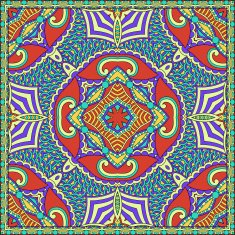 Traditional ornamental floral paisley bandanna You can use this N52