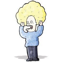 cartoon hair raising fright