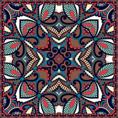 Traditional ornamental floral paisley bandanna You can use this N56