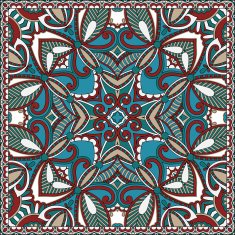 Traditional ornamental floral paisley bandanna You can use this N58