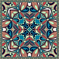 Traditional ornamental floral paisley bandanna You can use this N59