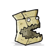 cardboard box cartoon character N4
