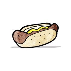 cartoon hotdog