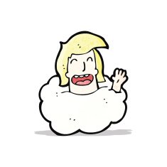 cartoon man with head in clouds N2