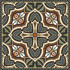 Traditional ornamental floral paisley bandanna You can use this N61