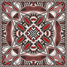 Traditional ornamental floral paisley bandanna You can use this N64