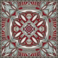 Traditional ornamental floral paisley bandanna You can use this N66