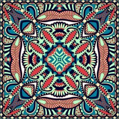 Traditional ornamental floral paisley bandanna You can use this N68