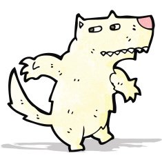 Cartoon Wolf N28