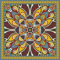 Traditional ornamental floral paisley bandanna You can use this N71