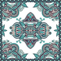 Traditional ornamental floral paisley bandanna You can use this N73