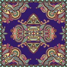 Traditional ornamental floral paisley bandanna You can use this N75