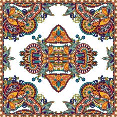 Traditional ornamental floral paisley bandanna You can use this N76
