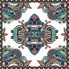 Traditional ornamental floral paisley bandanna You can use this N77