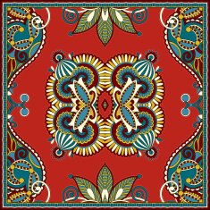 Traditional ornamental floral paisley bandanna You can use this N78