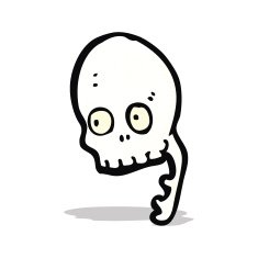cartoon skull symbol N10
