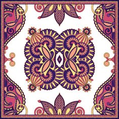 Traditional ornamental floral paisley bandanna You can use this N79