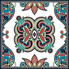 Traditional ornamental floral paisley bandanna You can use this N80