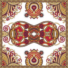Traditional ornamental floral paisley bandanna You can use this N81