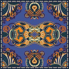 Traditional ornamental floral paisley bandanna You can use this N82