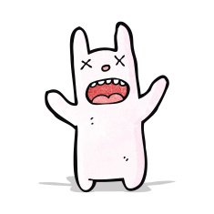 funny zombie cartoon rabbit