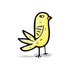 anoyed cartoon bird