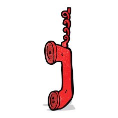 cartoon telephone receiver N3