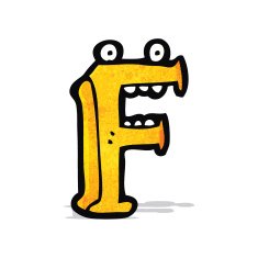 Cartoon Letter F N2