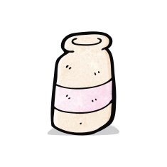 cartoon tablet bottle