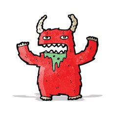 Cartoon Hairy Monster N14