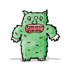 Cartoon Hairy Monster N15