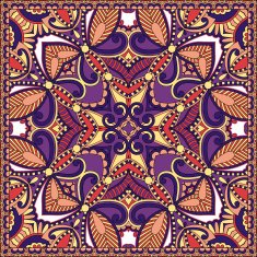 Traditional ornamental floral paisley bandanna You can use this N86