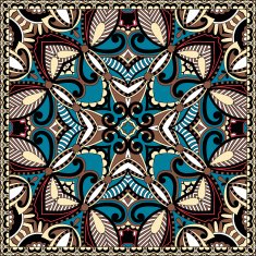 Traditional ornamental floral paisley bandanna You can use this N87