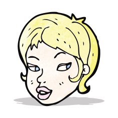 cartoon pretty blond girl