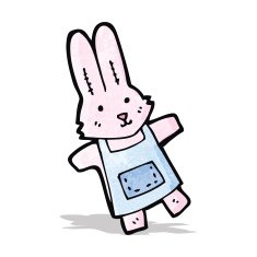 cartoon pink rabbit N6
