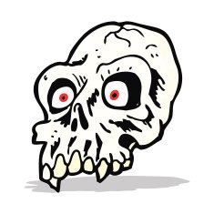 cartoon scary skull N2