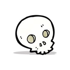 cartoon skull symbol N12