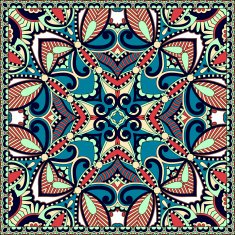 Traditional ornamental floral paisley bandanna N63