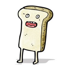 sliced bread cartoon character N8