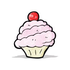 cartoon cupcake N23