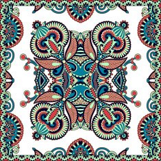 Traditional ornamental floral paisley bandanna N64
