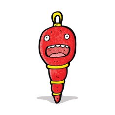 christmas bauble cartoon character N7