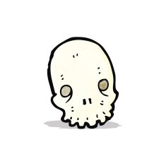 cartoon skull symbol N16